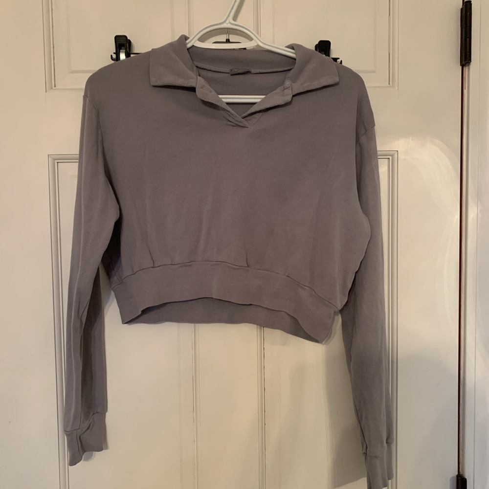 RARE JOHN GALT/ BRANDY MELVILLE CROPPED POLO
